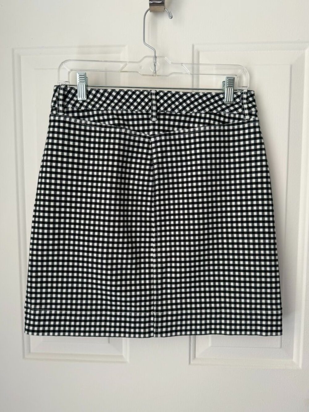 Talbots Petites Gingham Denim Skirt - Picture 6 of 6